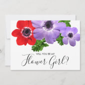 Wasserfarbe sei meine Blütenmädchenüberbrückungska Einladung (Vorderseite)