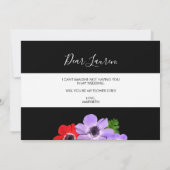 Wasserfarbe sei meine Blütenmädchenüberbrückungska Einladung (Rückseite)