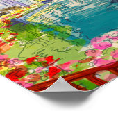 Wasserfarbe Seine France Reiseplakat Poster (Ecke)