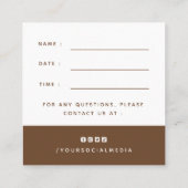 Wasserfarbe Shih Tzu Dog Erinnerung für Haustiere Quadratische Visitenkarte (Rückseite)