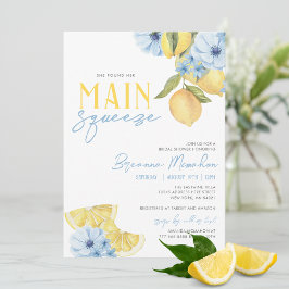 Wasserfarbe sie fand ihre Hauptpresse Lemon Bridal Einladung