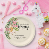 Wasserfarbe Sie fand ihre Honig-Junggesellinnenabs Pappteller (Party)