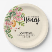 Wasserfarbe Sie fand ihre Honig-Junggesellinnenabs Pappteller (Vorderseite)