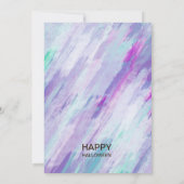 Wasserfarbe Skeleton Blauer Halloween Art Einladung (Rückseite)