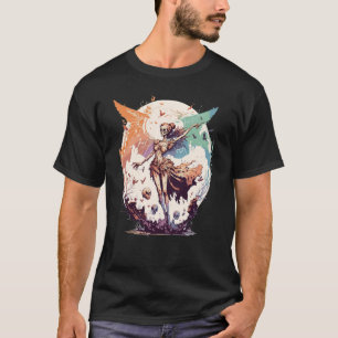 Wasserfarbe Skeleton Fairy Gothic Fairycore Grunge T-Shirt