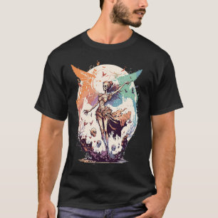 Wasserfarbe Skeleton Fairy Gothic Fairycore Grunge T-Shirt