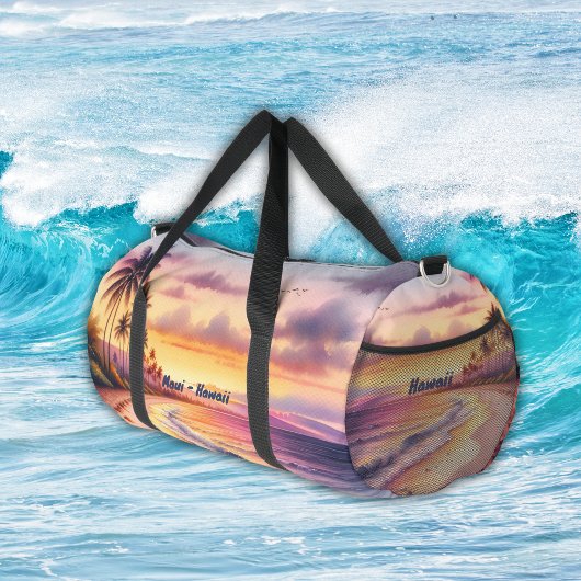 Wasserfarbe Sketch Maui Hawaii farbenfroh | Duffle Bag