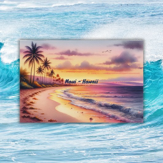 Wasserfarbe Sketch Maui Hawaii farbenfroh | Poster