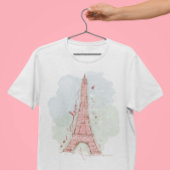 Wasserfarbe Sketchy Doodle Eiffel Tower T-Shirt