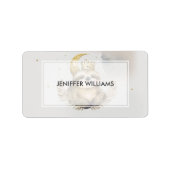 Wasserfarbe Sloth Moon Crown Adressaufkleber (Vorne)