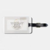 Wasserfarbe Sloth Moon Crown Gepäckanhänger (Rückseite horizontal)