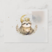 Wasserfarbe Sloth Moon Crown Postkarte (Vorderseite)