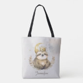 Wasserfarbe Sloth Moon Crown Tasche (Rückseite)