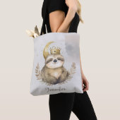Wasserfarbe Sloth Moon Crown Tasche (Von Nahem)