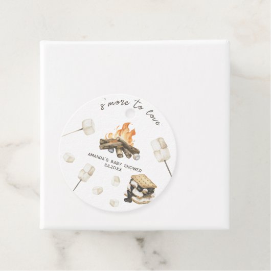 Wasserfarbe S'more Babydusche Geschenkanhänger (Beispiel)