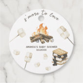 Wasserfarbe S'more Babydusche Geschenkanhänger (Vorderseite)