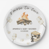 Wasserfarbe S'more Babydusche Pappteller (Vorderseite)