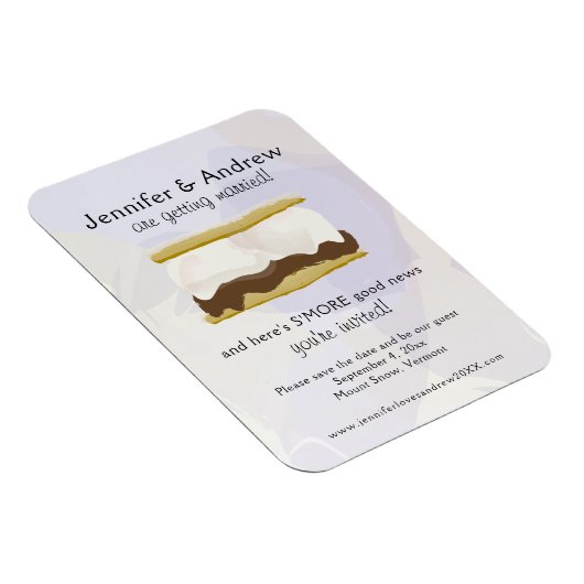 Wasserfarbe S'mores Lila Magnet (Rechte Seite)