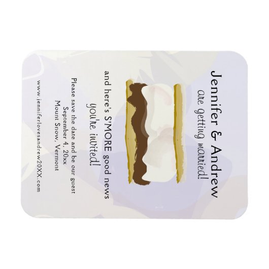 Wasserfarbe S'mores Lila Magnet (Horizontal)