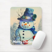 Wasserfarbe Snowman Mouse Pad Mousepad (Mit Mouse)