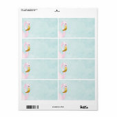 Wasserfarbe Solo Rosa Flamingo am Strand (Vorne)