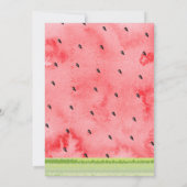 Wasserfarbe Sommer eins im Melon Rote Wassermelone Einladung (Rückseite)