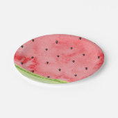 Wasserfarbe Sommer eins im Melon Rote Wassermelone Pappteller (Schrägansicht)