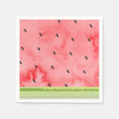 Wasserfarbe Sommer eins im Melon Rote Wassermelone Serviette (Vorderseite)