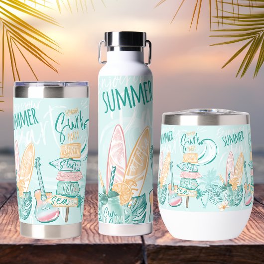 Wasserfarbe Sommersurf Party