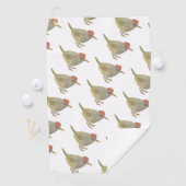 Wasserfarbe Songbird Mountain Tailorbird Golfhandtuch (Insitu)