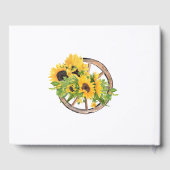 Wasserfarbe Sonnenblume Rustikaler Western Quincea Gästebuch (Rückseite)