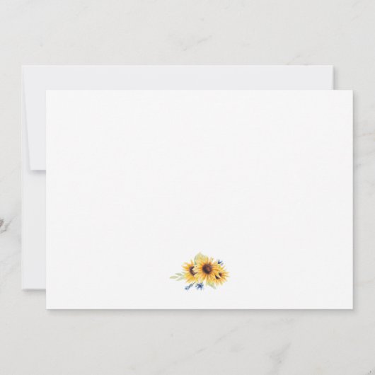 Wasserfarbe Sonnenblumen Abschluss Foto Ankündigun Ankündigung (Rückseite)