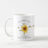 Wasserfarbe Sonnenblumen Bienen Beste Mama je Skri Kaffeetasse (Links)