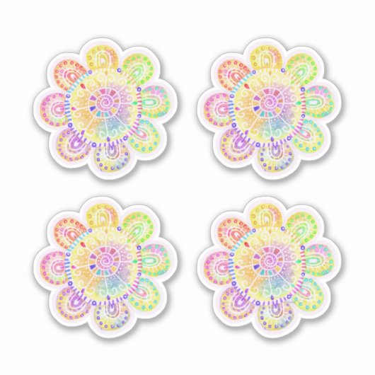 Wasserfarbe Sonnenblumen Boho Style Aufkleber (Vorderseite)