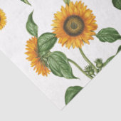 Wasserfarbe Sonnenblumen Botanische Blattpflanzen Seidenpapier (Ausschnitt)