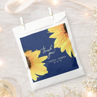 Wasserfarbe Sonnenblumen dunkelblau Geschenktütchen