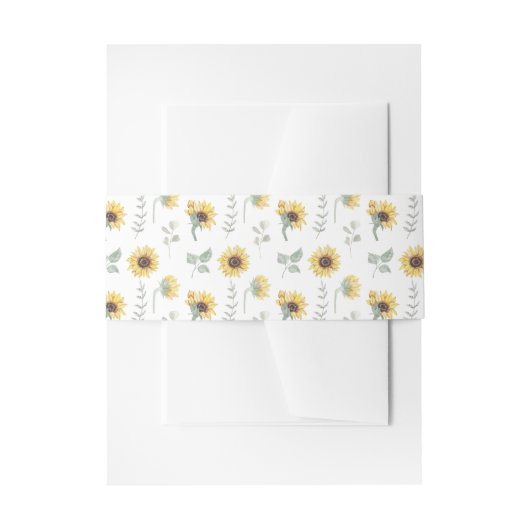 Wasserfarbe Sonnenblumen in Blumen Blumenzehen Einladungsbanderole (Vorderseite Beispiel)