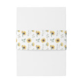 Wasserfarbe Sonnenblumen in Blumen Blumenzehen Einladungsbanderole (Rückseitenbeispiel)