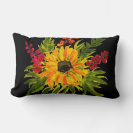 Wasserfarbe Sonnenblumen Niedlich Moderne Hübsch Lendenkissen