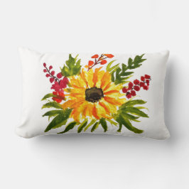 Wasserfarbe Sonnenblumen Niedlich Moderne Hübsch Lendenkissen