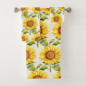 Wasserfarbe Sonnenblumen Van Gogh Style Badhandtuch Set (Insitu)