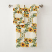 Wasserfarbe Sonnenblumen Van Gogh Style Badhandtuch Set (Insitu)