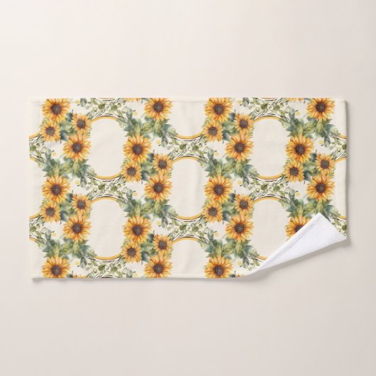 Wasserfarbe Sonnenblumen Van Gogh Style Badhandtuch Set (Handtuch)