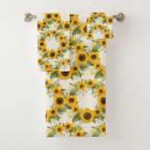 Wasserfarbe Sonnenblumen Van Gogh Style Badhandtuch Set (Insitu)