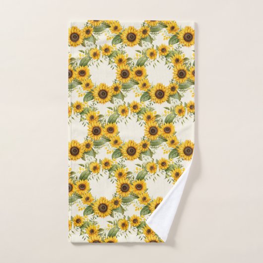 Wasserfarbe Sonnenblumen Van Gogh Style Badhandtuch Set (Handtuch)