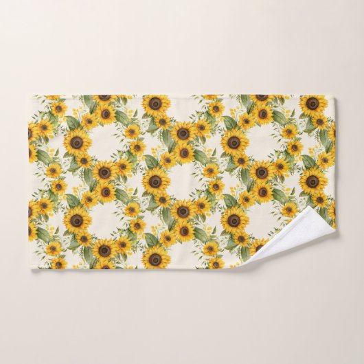 Wasserfarbe Sonnenblumen Van Gogh Style Badhandtuch Set (Handtuch)