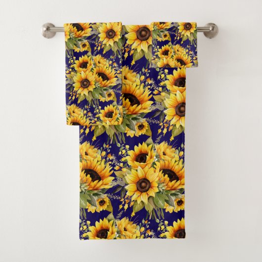 Wasserfarbe Sonnenblumen Van Gogh Style Badhandtuch Set (Insitu)