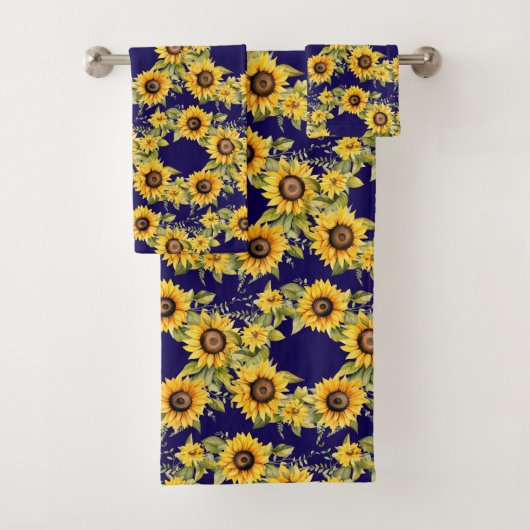 Wasserfarbe Sonnenblumen Van Gogh Style Badhandtuch Set (Insitu)