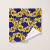 Wasserfarbe Sonnenblumen Van Gogh Style Badhandtuch Set (Waschlappen)