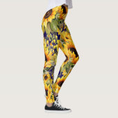 Wasserfarbe Sonnenblumen Van Gogh Style Leggings (Rechts)